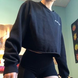 Black Cropped Pullover Brandy Melville